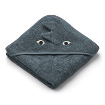 Liewood - Babyhåndklæde Dragon Whale Blue Mix